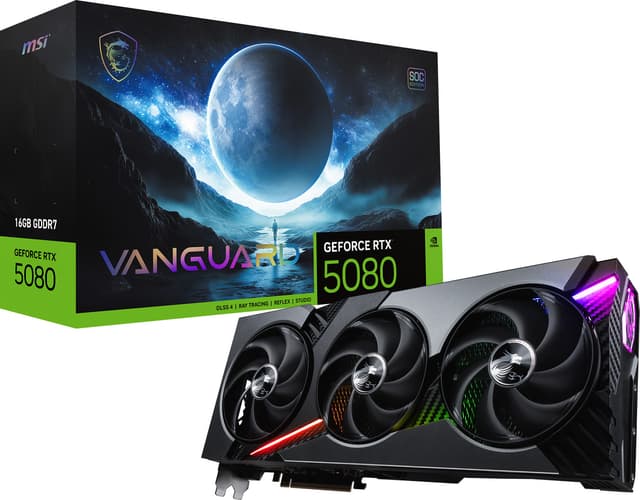 MSI GeForce RTX 5080 16G VANGUARD SOC grafikkort