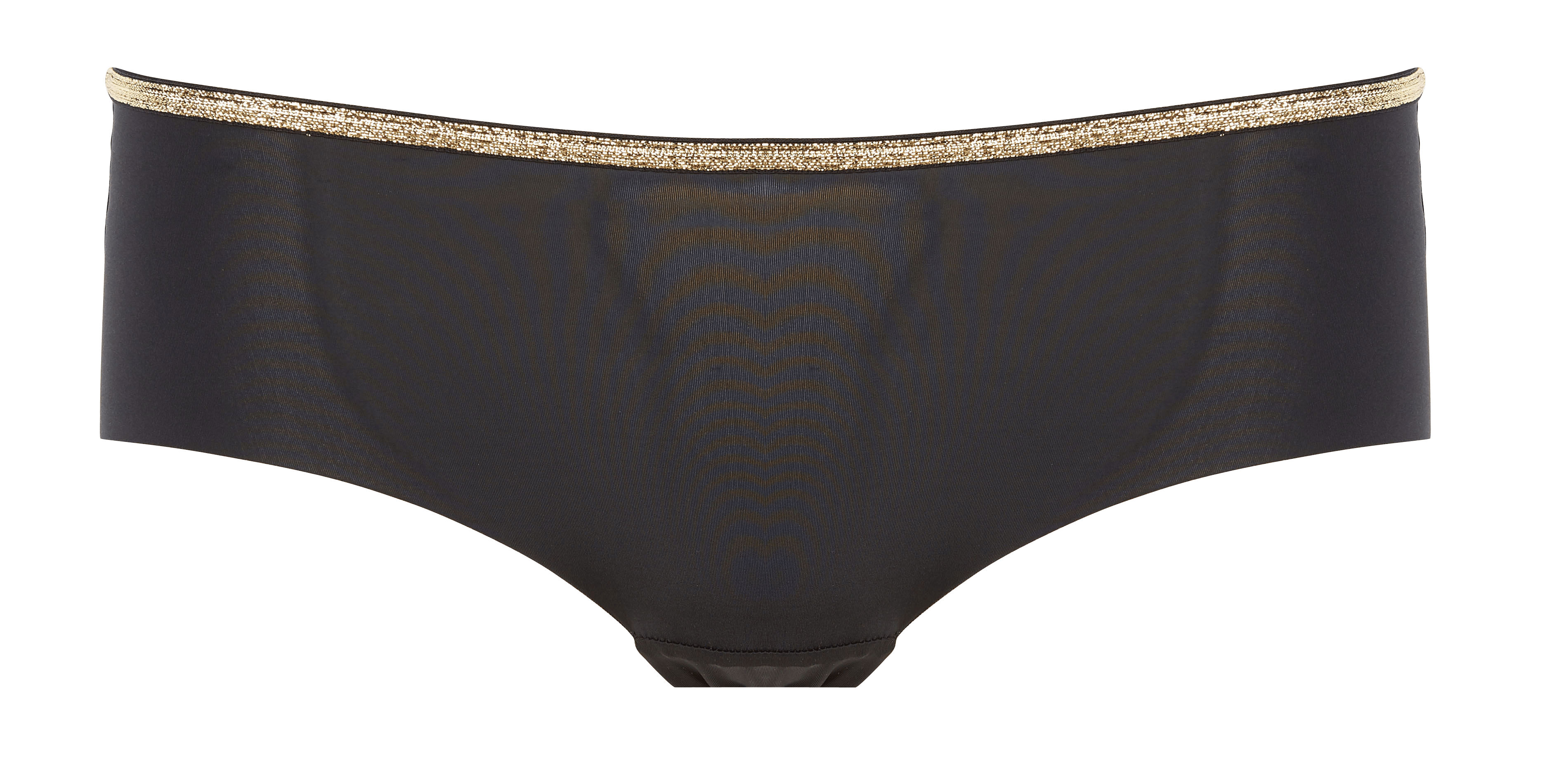 Shorty taille basse satiné métallisé | Noir