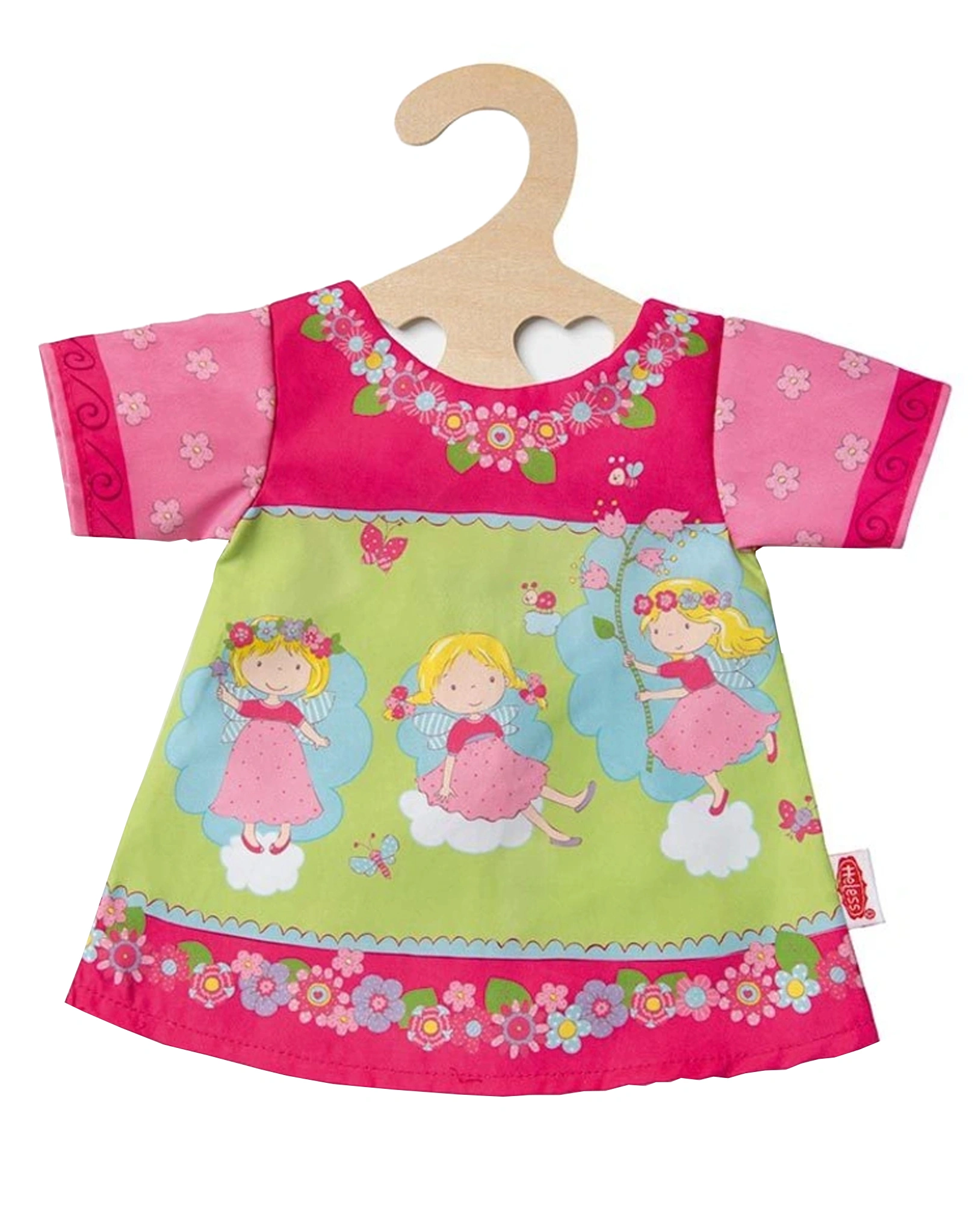 Puppenkleid MÄRCHENHAFT (28-35cm) in pink/bunt