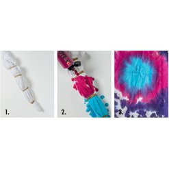 Set de peintures batik TIE DYE, 3 x 80 ml, pastel