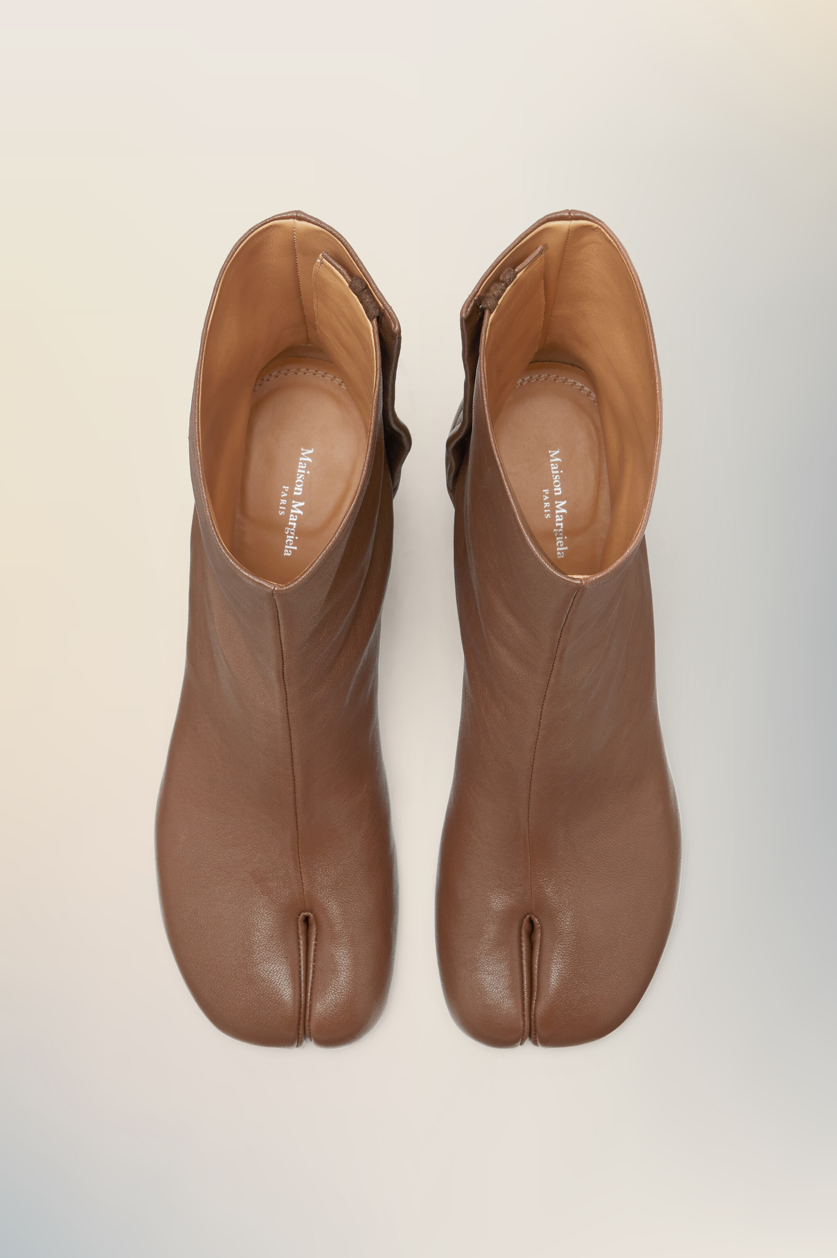 Bottines Tabi marron en cuir pour femme Marron