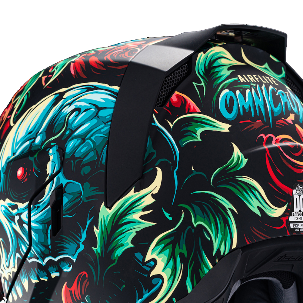 Icon - Casque Airflite Mips Omnicrux™ Noir / Bleu / Rouge / Vert