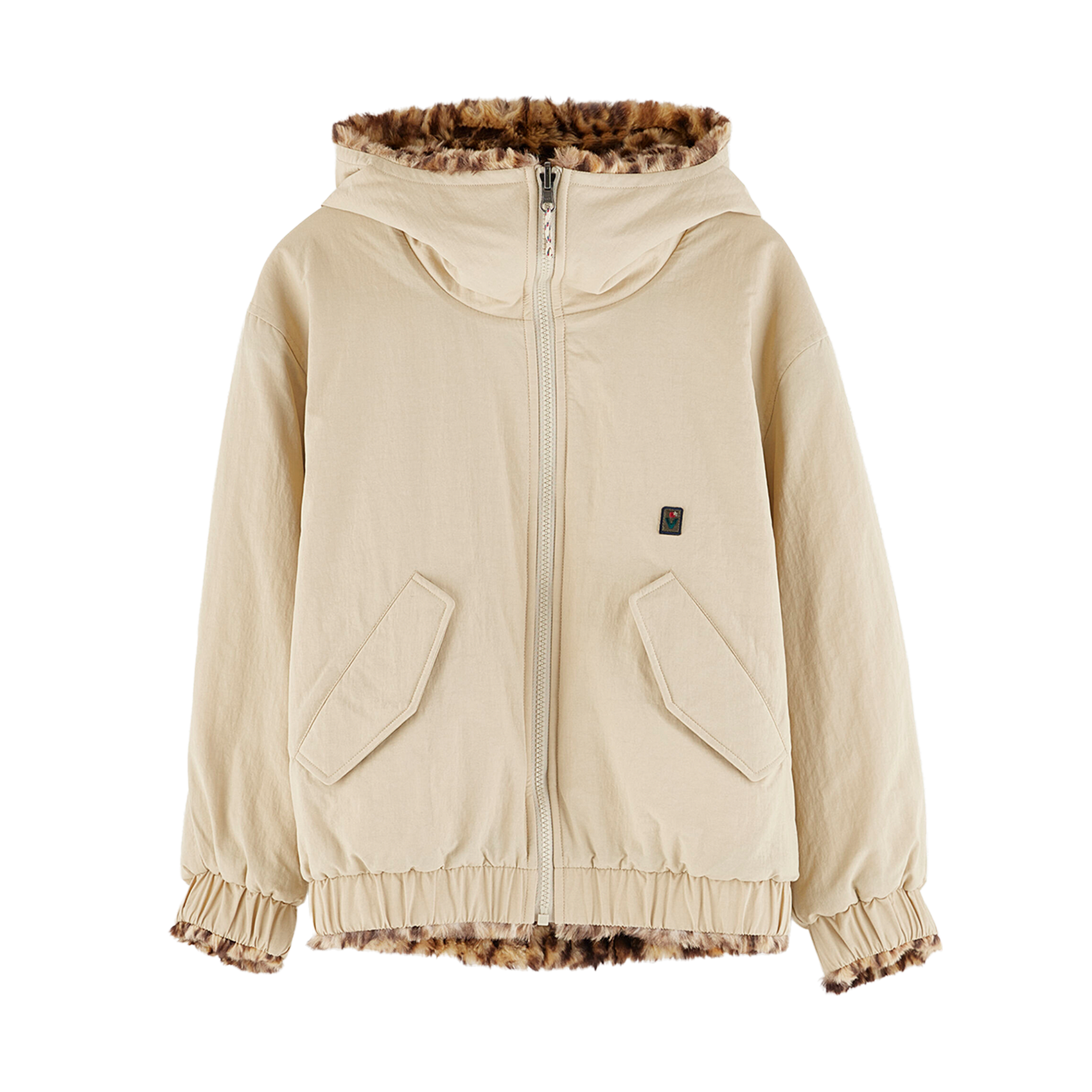 HABITS - Veste à capuche droite | Beige