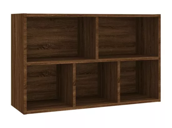 Bibliothèque/Buffet chêne marron 50x25x80 cm bois d'ingénierie