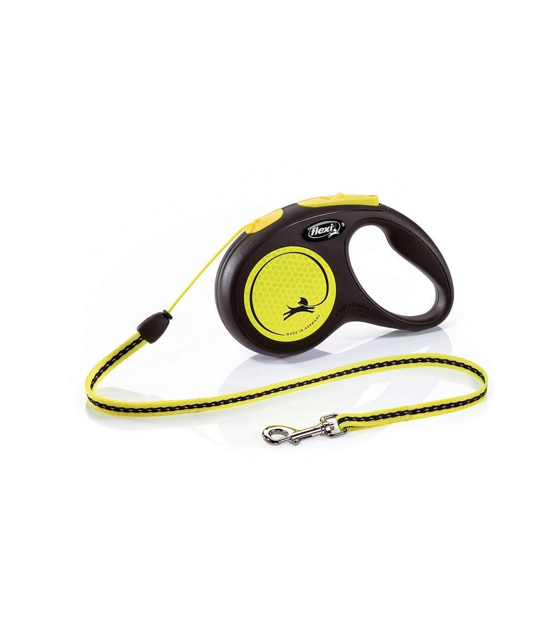 Flexi - Cordon rétractable pour chiens MEDIUM (Jaune néon / Noir) (5 m) - UTTL5373