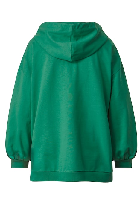 Hoodie, Kapuzensweatshirt, oversized, Glitzer-Schulterfransen, Ballon-Langarm