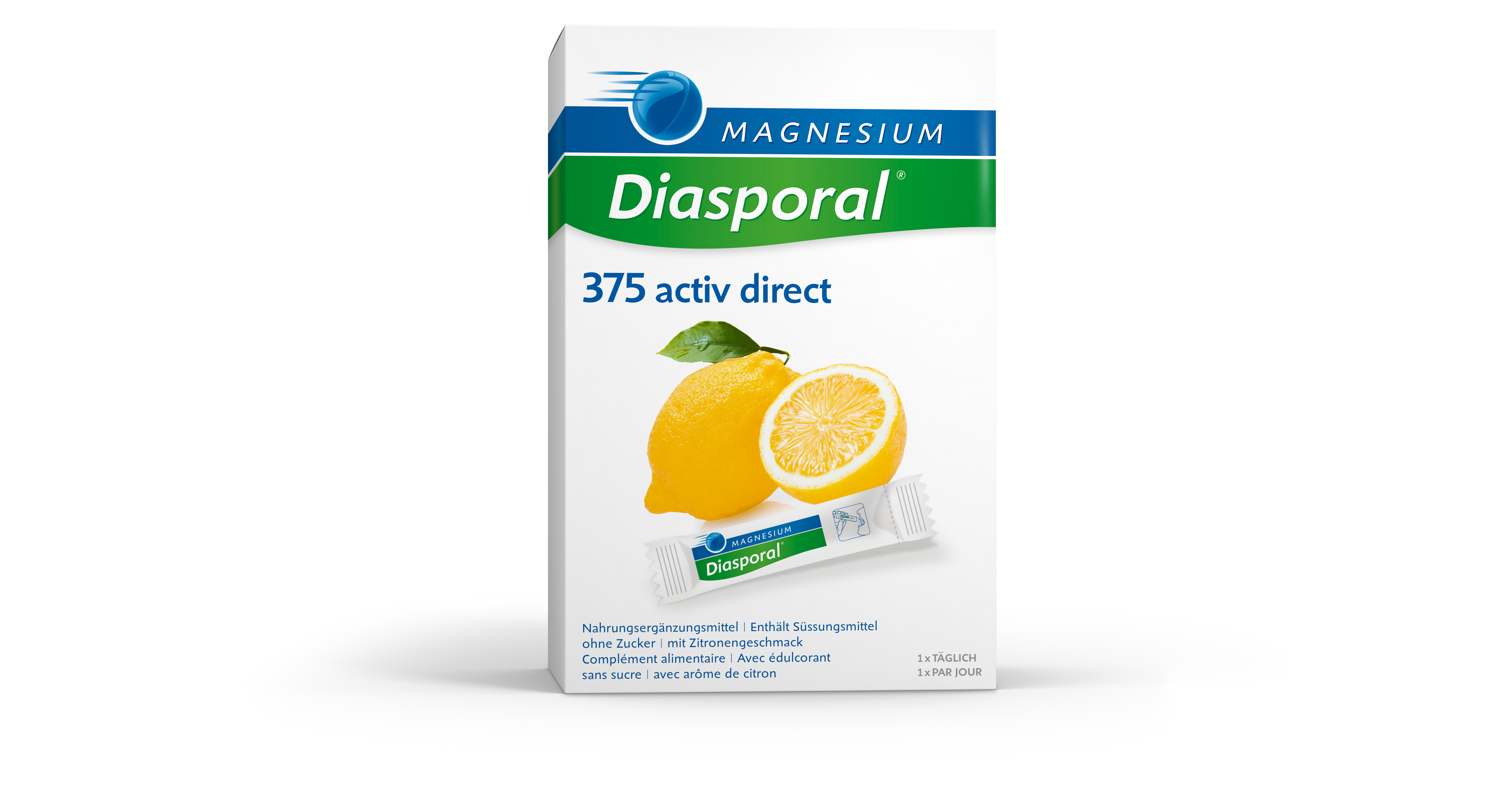 MAGNESIUM DIASPORAL Activ Direct<br>60 Stück, Granulat, zitrone