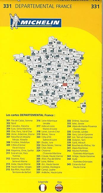 MICHELIN - 331 ARDECHE HAUTE LOIRE