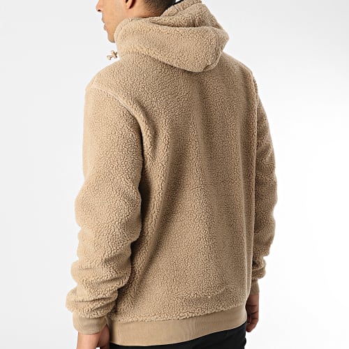 Sweat Capuche Col Zippé Fourrure Mouton Swandric Beige