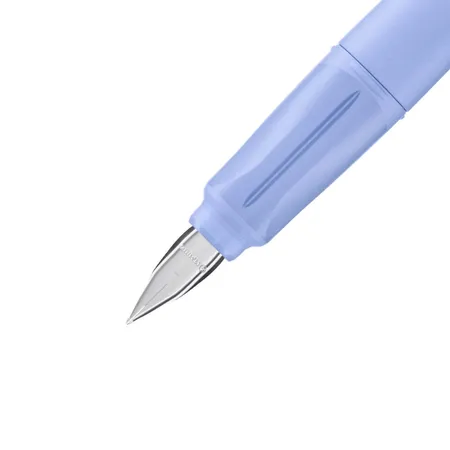 Schulfüller mit Linkshänder-Feder L - STABILO EASYbuddy Pastel in wolkenblau - blau (löschbar) - inkl. Patrone