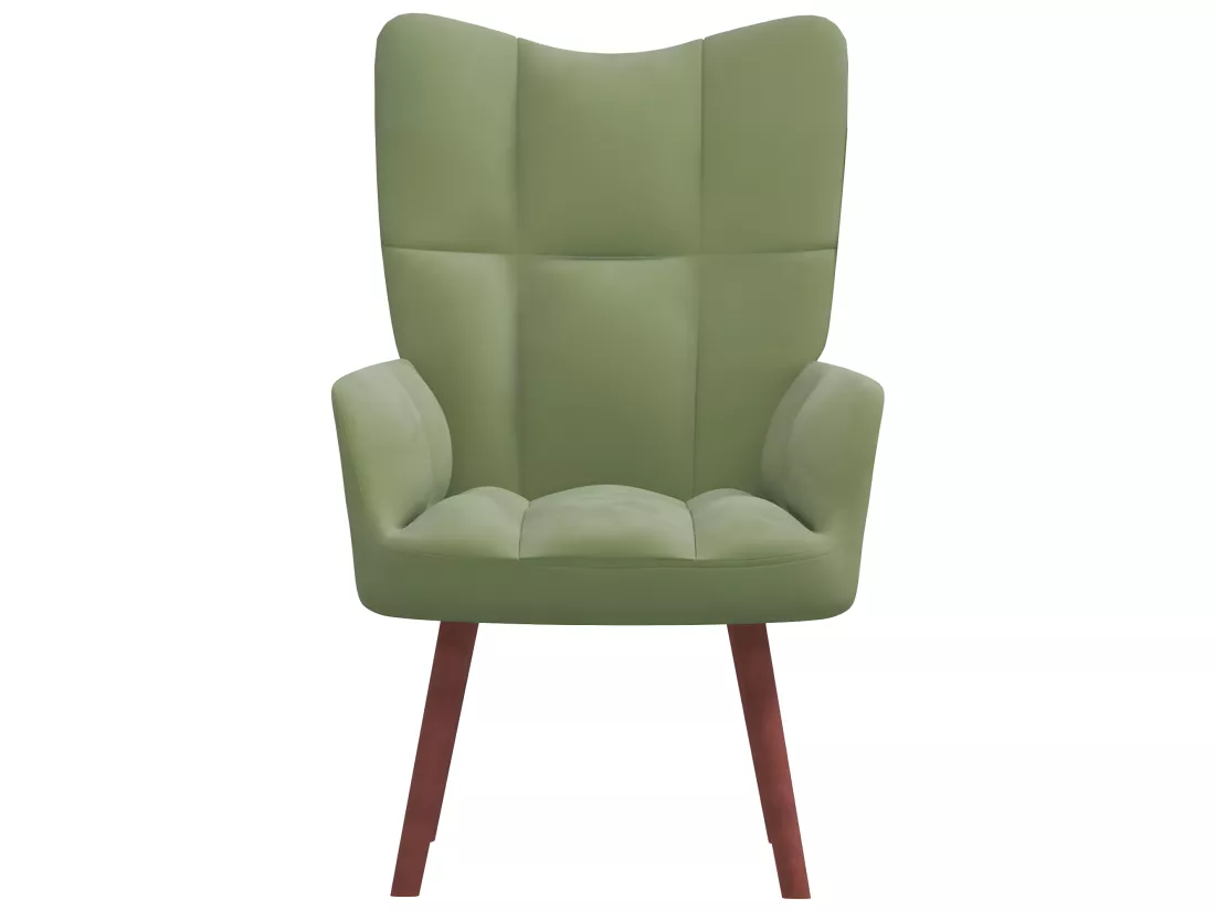 Chaise de relaxation Vert clair Velours