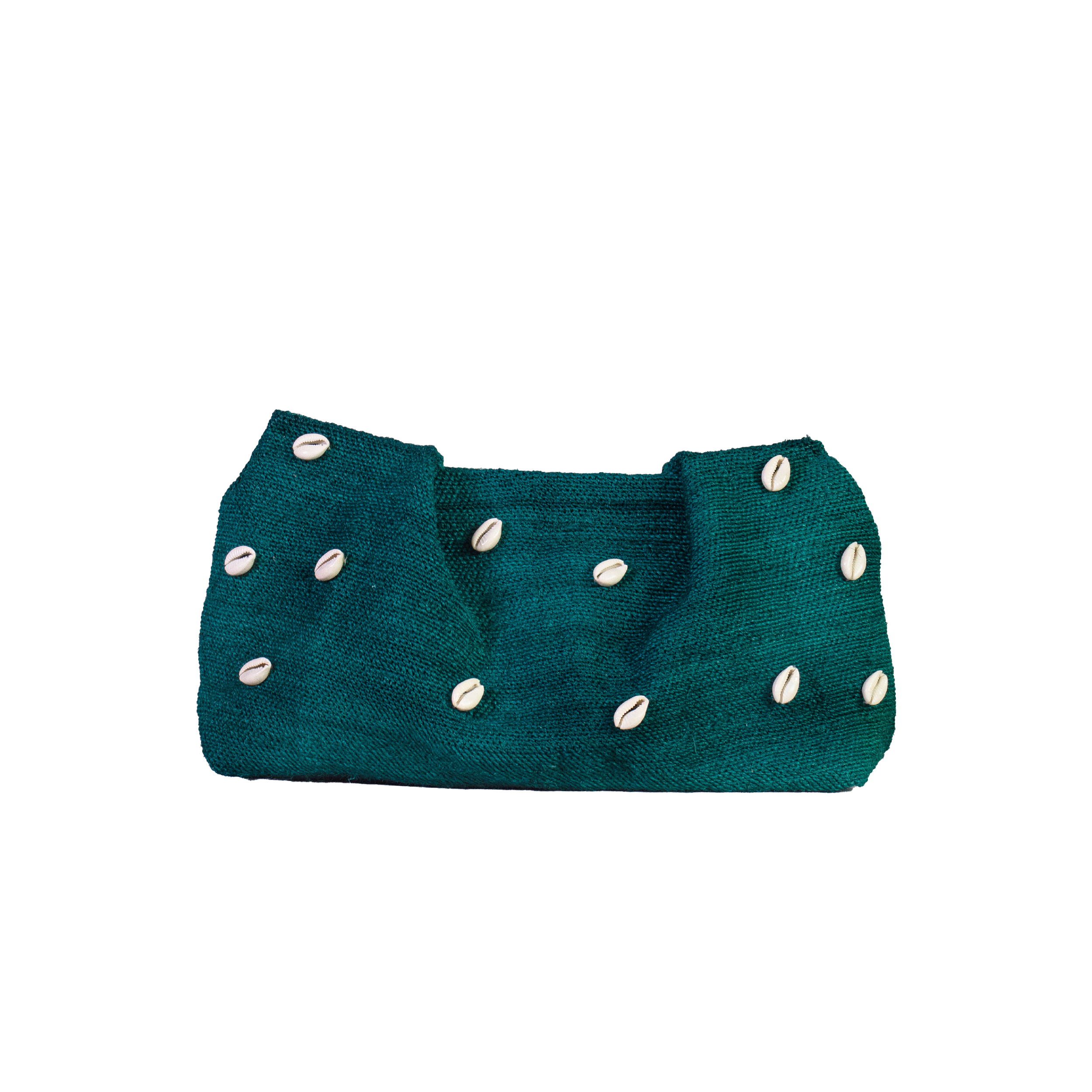 Mini pochette en sisal avec coquillages