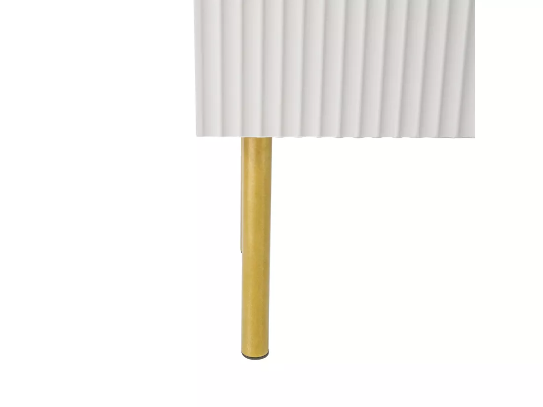 Buffet 3 portes avec étagères réglables - MDF & panneaux de particules - Blanc