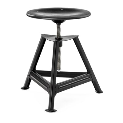 Hocker Chemnitz, höhenverstellbar, monochrom, Schwarz matt/Schwarz RAL 9005
