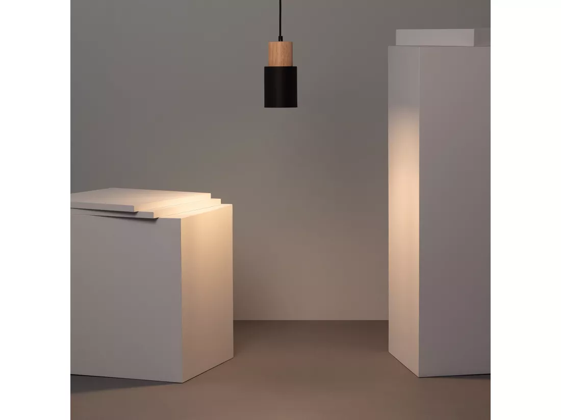 Suspension Bois et Métal Kidonge Noir