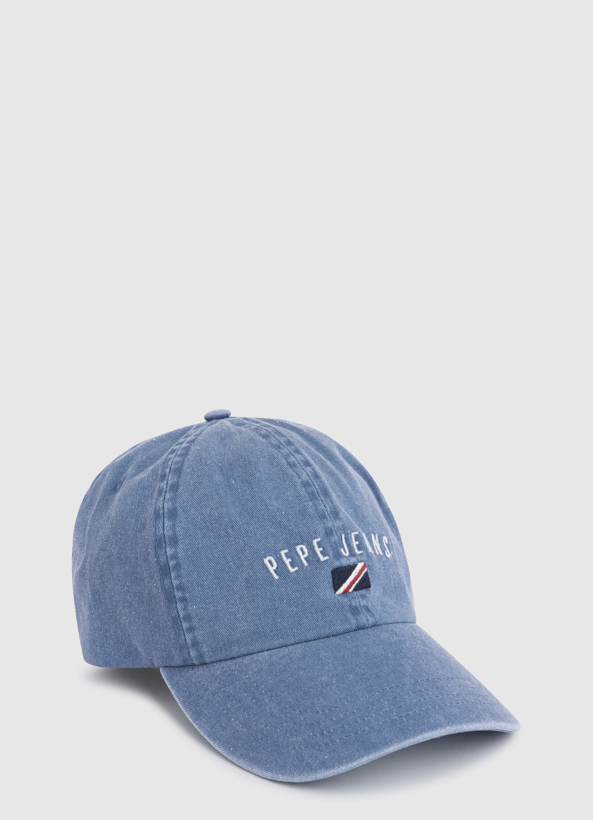 Boné jeans com logo bordado - jeans