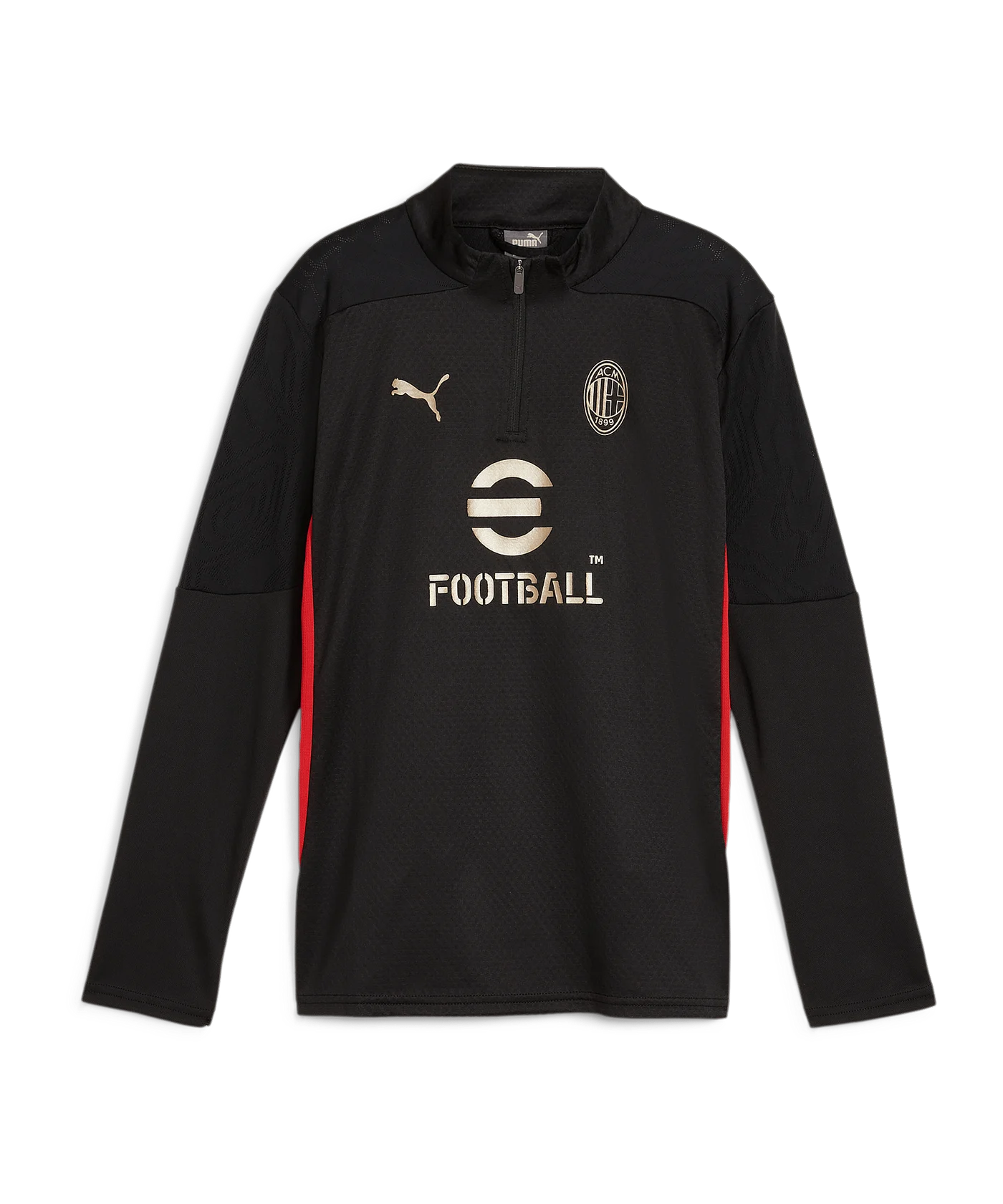 PUMA AC Mailand 1/4 Zip Sweatshirt Kids Schwarz F04