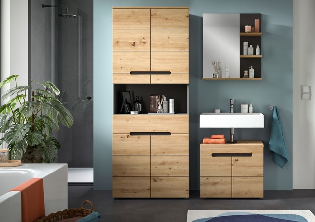 INOSIGN Badmöbel-Set »REHAT, 3-teilig, Breite 154 cm, mit grifflosen Fronten, bestehend aus:« 3 Stk. tlg.