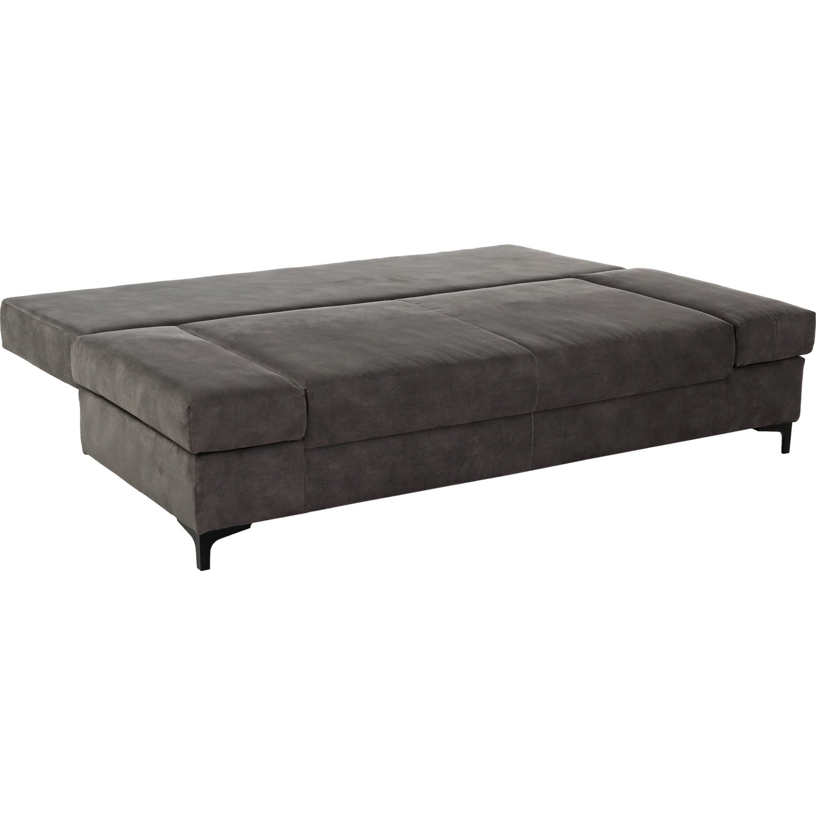Bettsofa Fred Stoff grau, Bettkasten