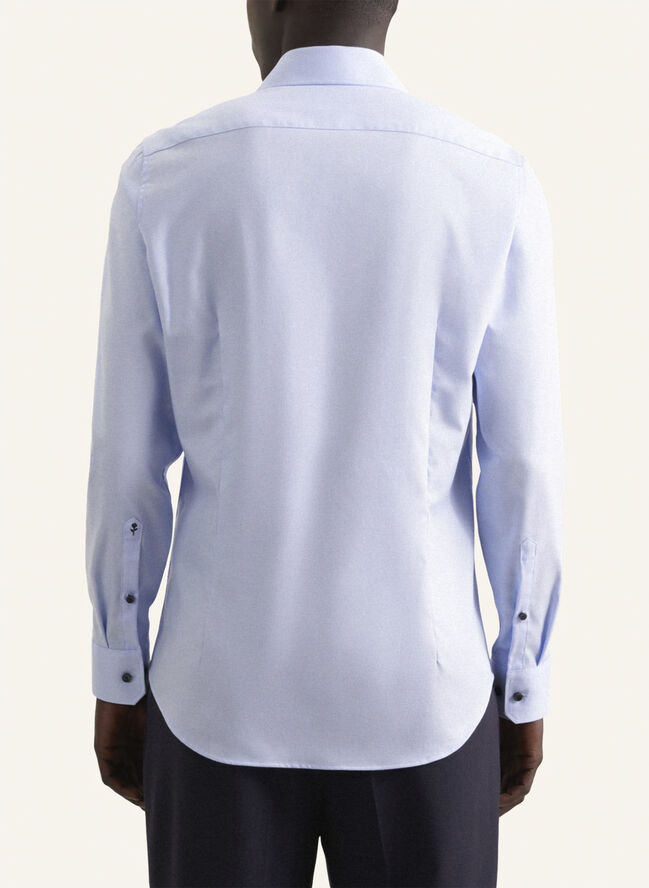 Seidensticker Business Shirt Slim Long sleeve Kent-Collar Uni Blue