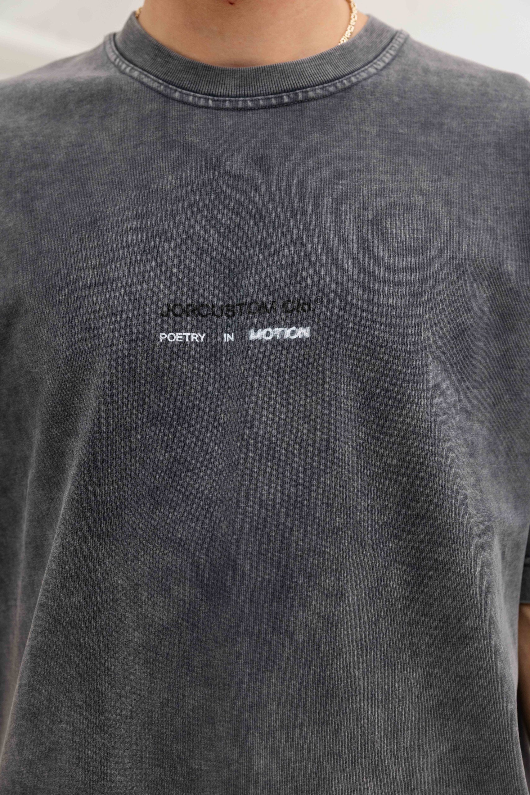 Jorcustom Poetry In Motion Loose Fit T-Shirt Heren Donkergrijs