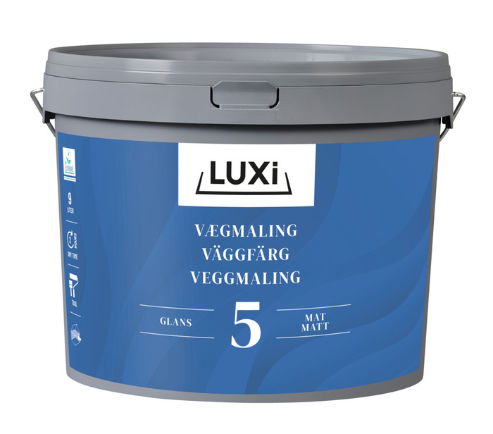 Vægmaling 5 hvid 9 liter - Luxi