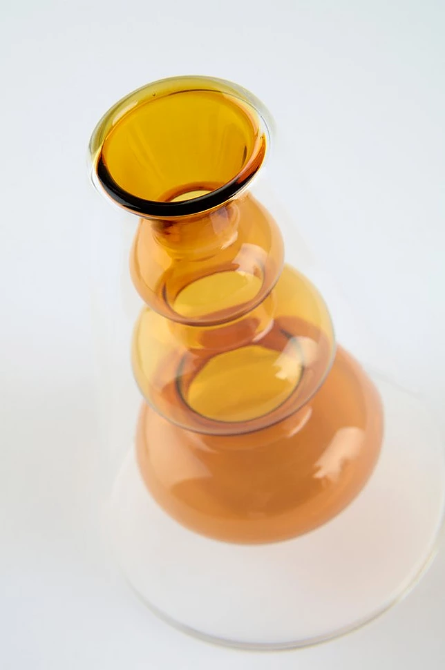 TILO AMBER glassvase høyde 13 cm