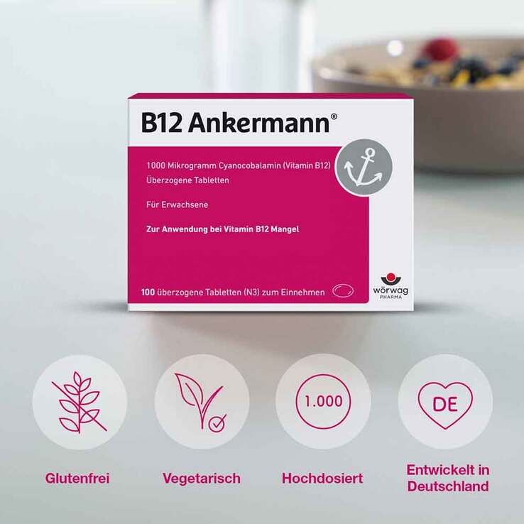 B12 Ankermann 1000 µg Vitamin B12 Tabletten hochdosiert, 3x100 St