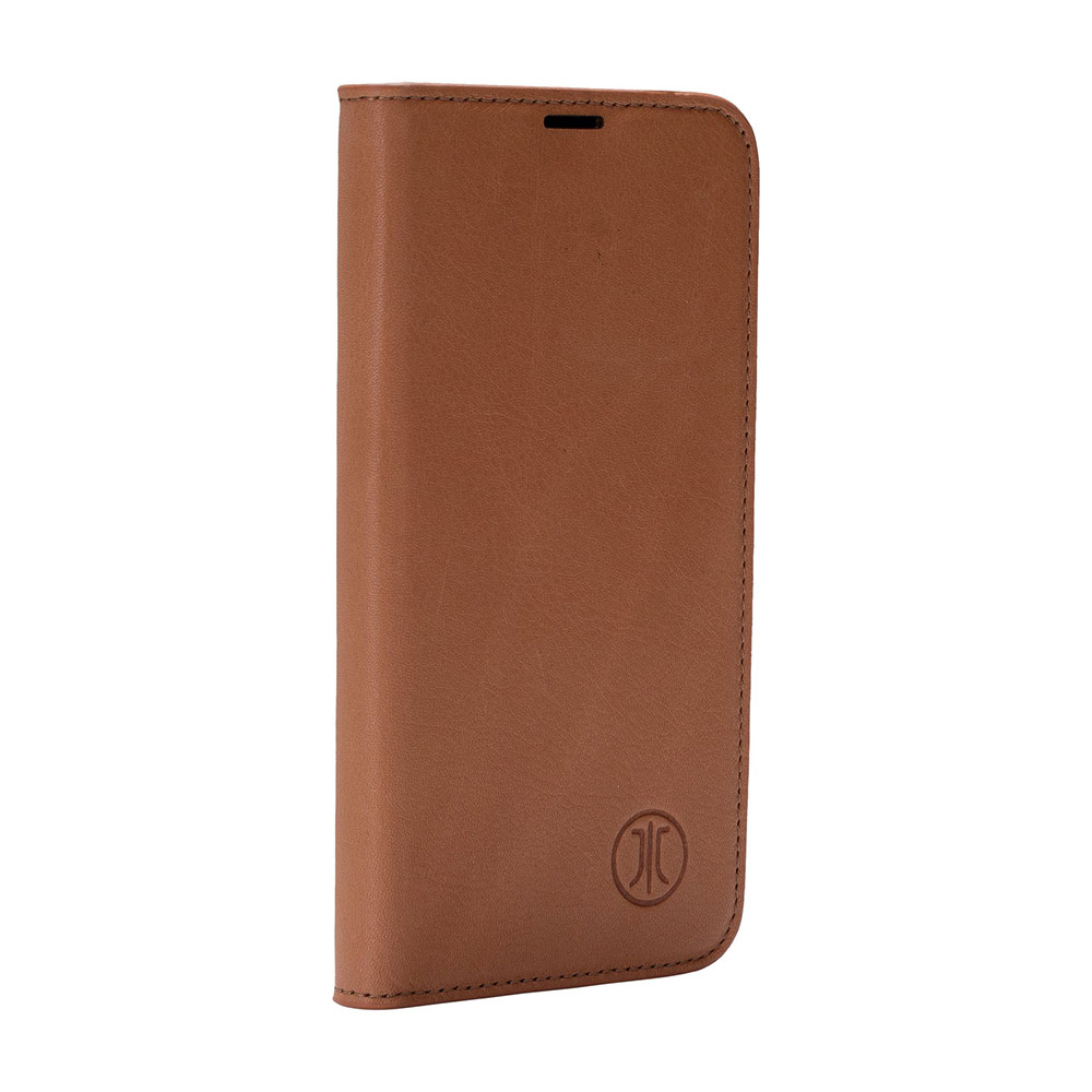 iPhone 16 Pro Max Echtleder Bookcase Hülle Tegel (11065) - Braun (Cognac)