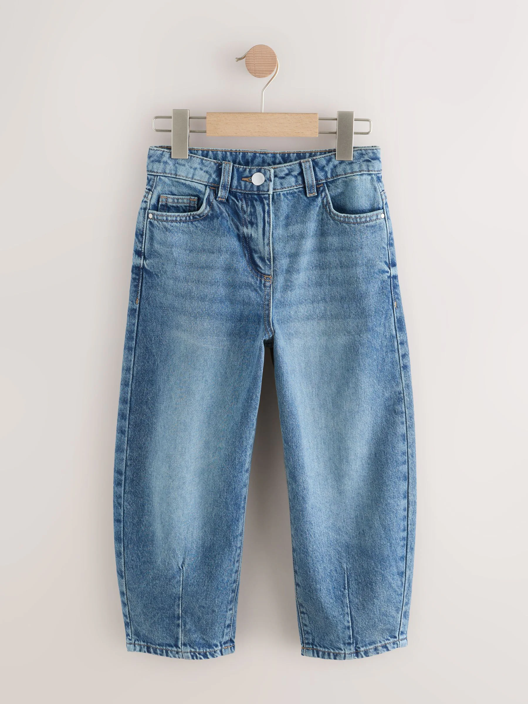 Middenblauw denim - Barrel jeans (3-16jaar)