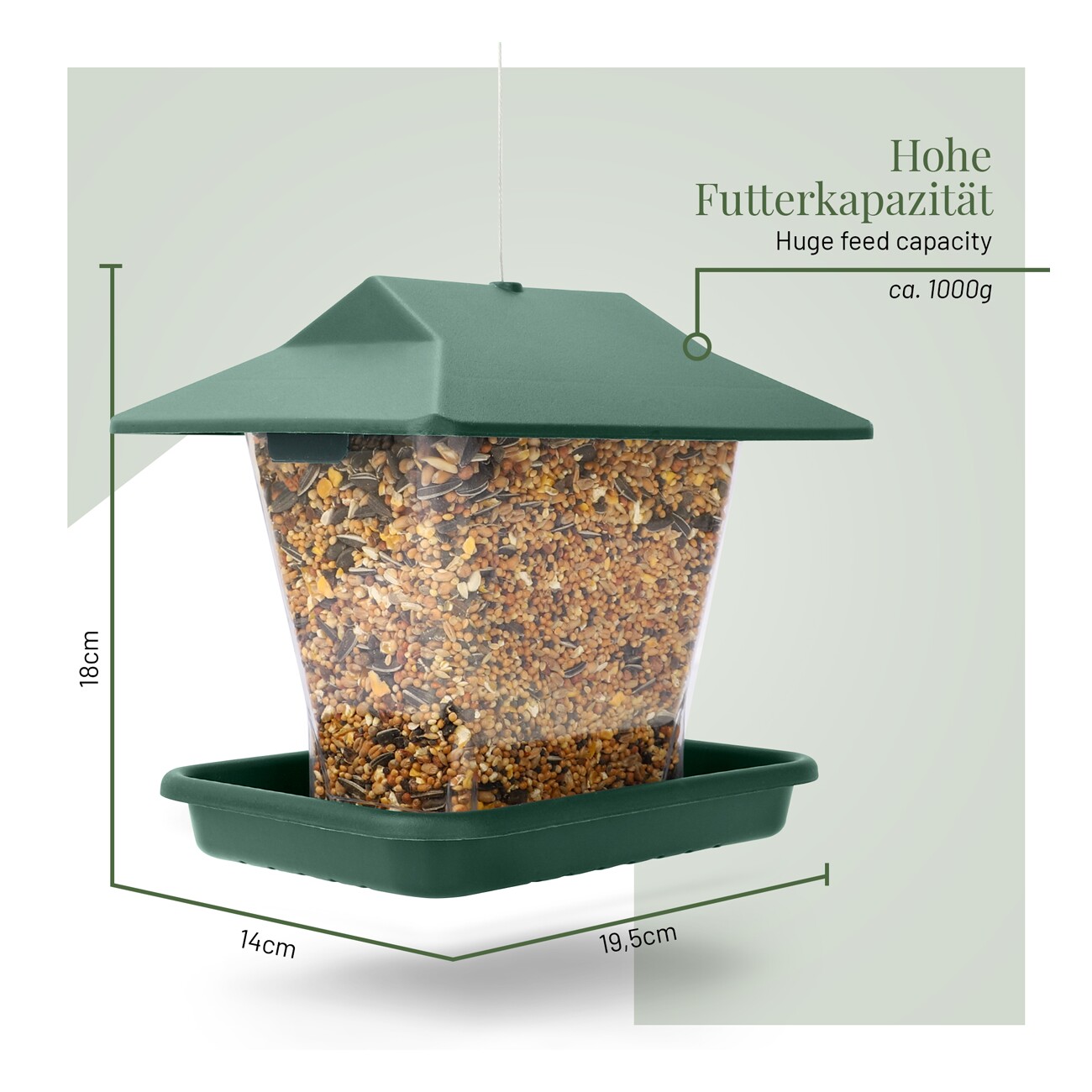 WILDLIFE HOME Vogelfutterspender in Pagodenform