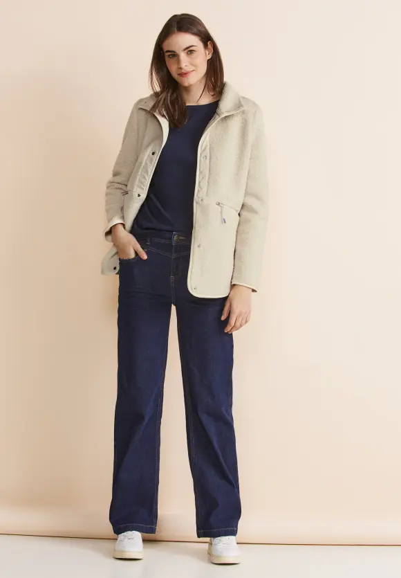 Jacke mit Teddyfell - snow cream