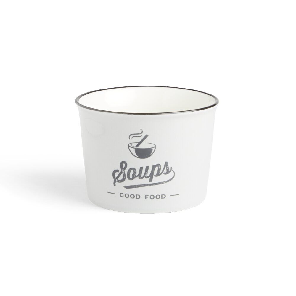 Bol à soupe 500ml faïence gris Ø12xH8,4cm