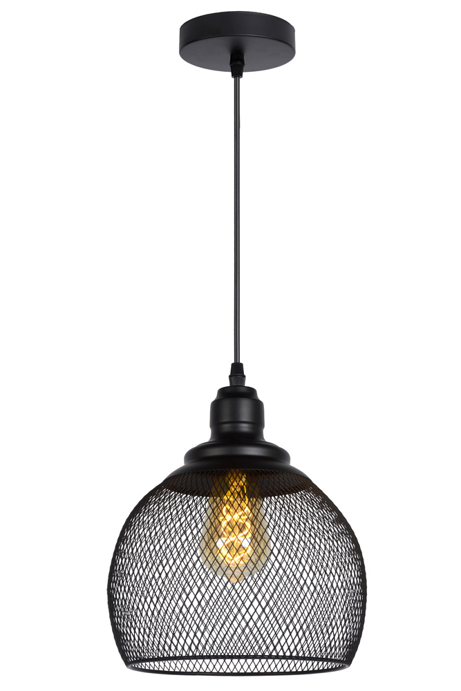 Lucide Mesh hanglamp 22cm 1x E27 zwart