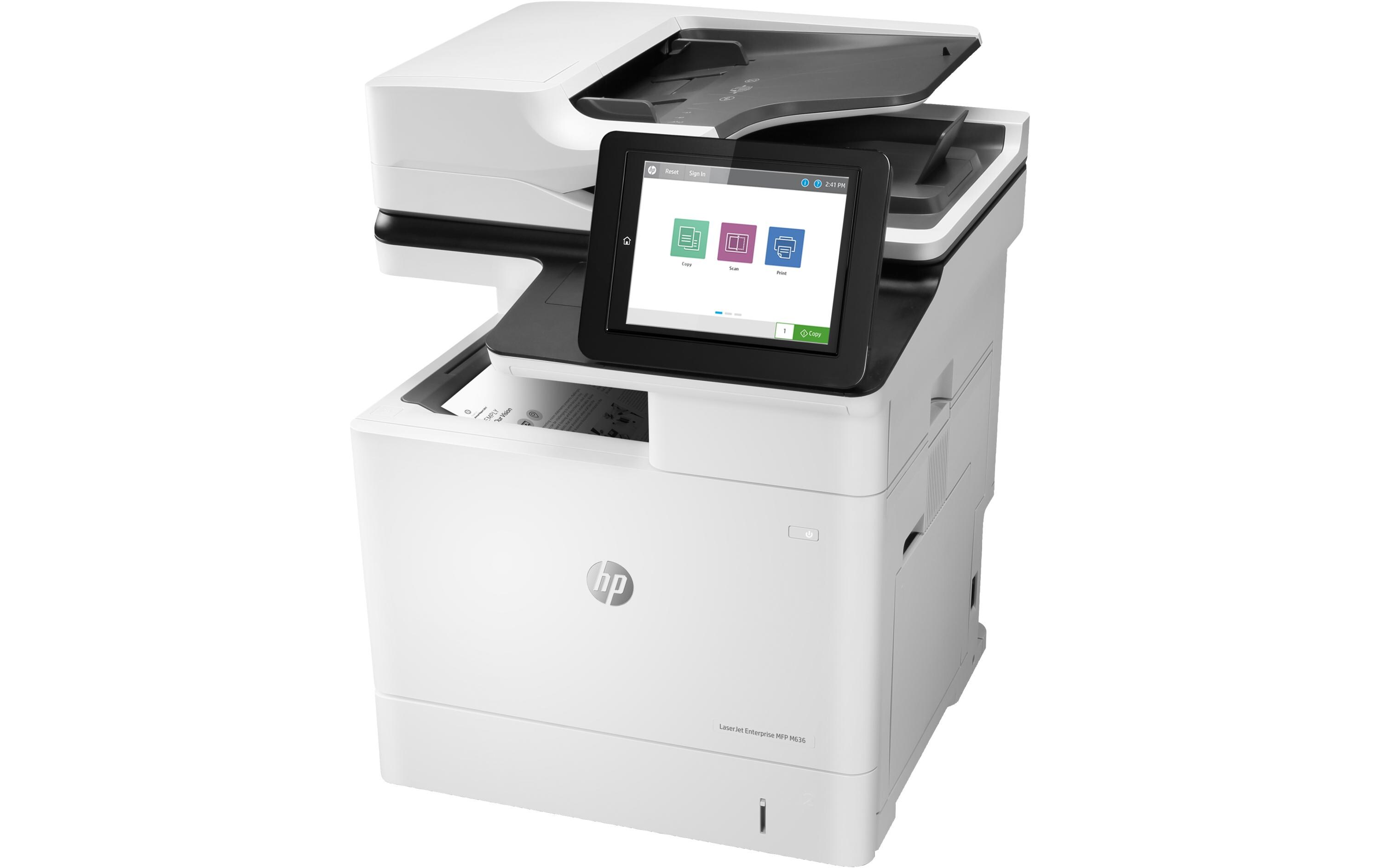 Multifunktionsdrucker LaserJet Enterprise MFP M636fh<br>4-in-1-Monolaser-Multifunktionsdrucker für grosse Arbeitsgruppen