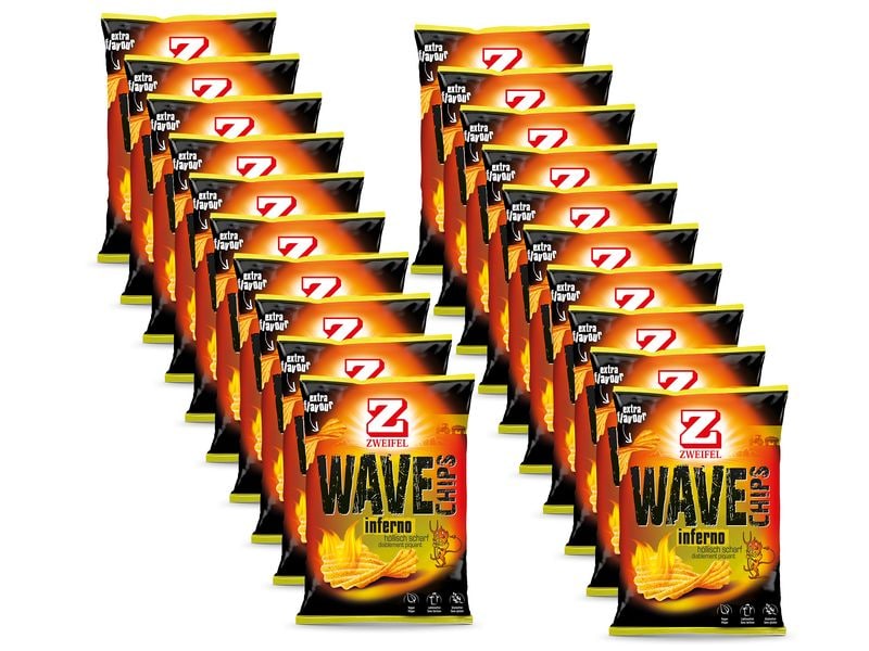 Zweifel Wave Chips Inferno 20 x 30 g Kartoffelchips
