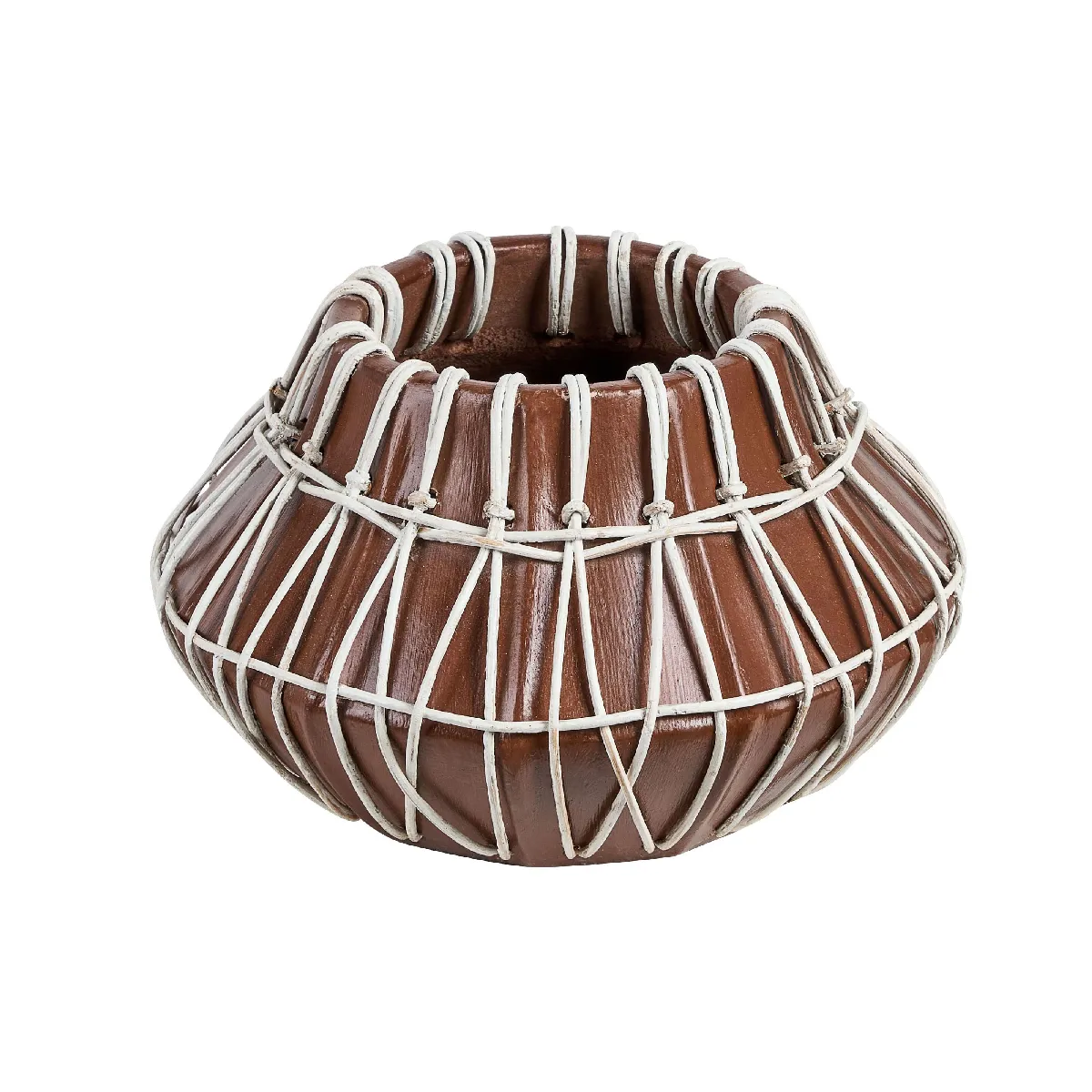 Beliani Vase KLUET Marron 22 cm