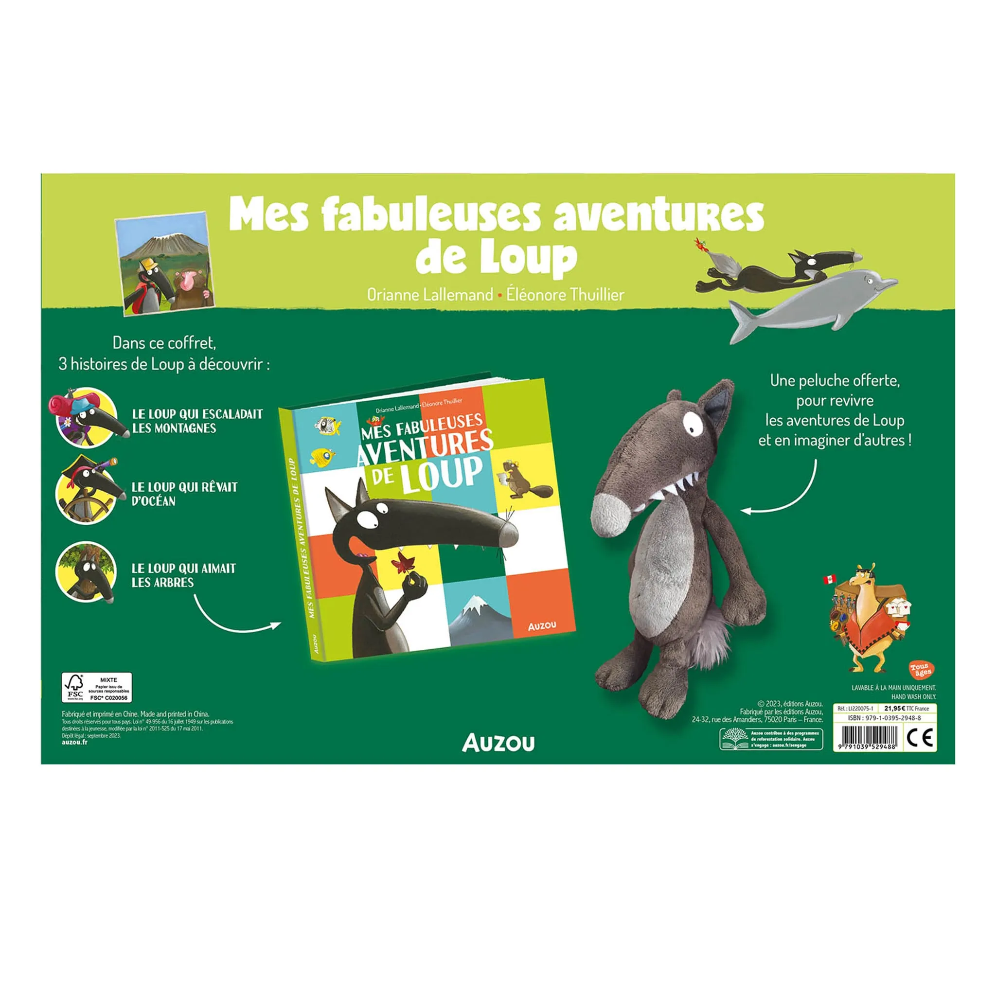 Auzou Mes Fabuleuses Aventures de Loup avec Peluche
