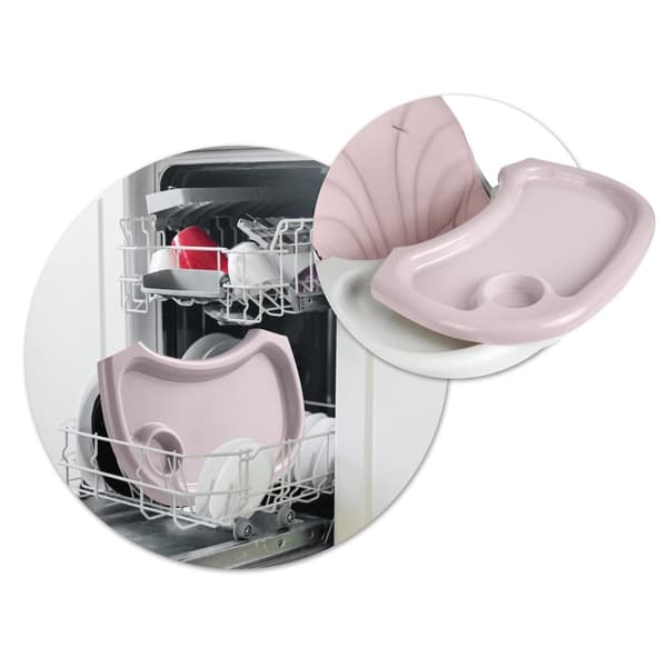Rosa spisestuestol med bord for babyer - Milo