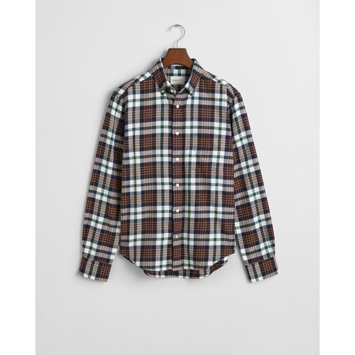 GANT Skotskternet Flannel Skjorte, Cacao, 3XL