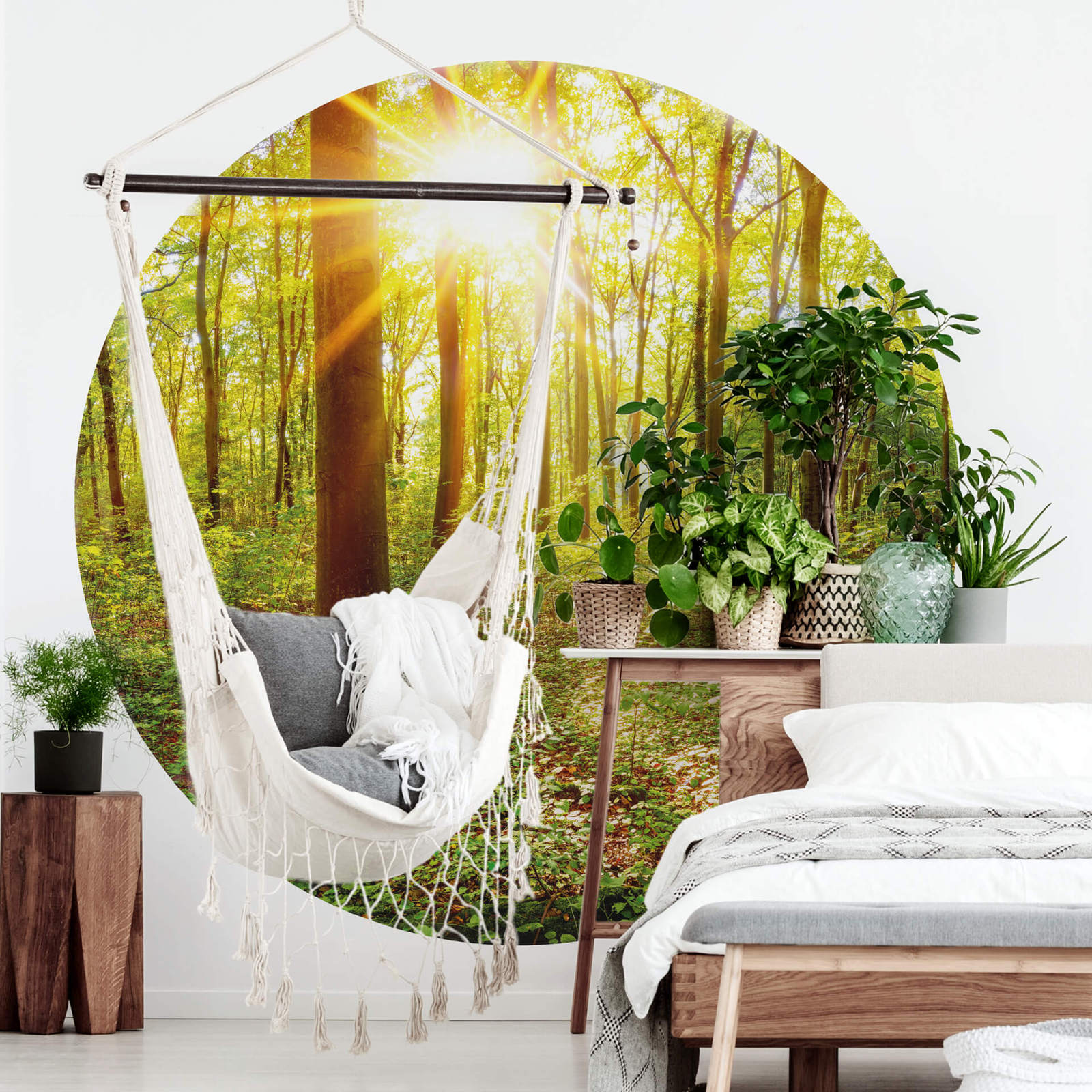 Fototapete DESIGNWALLS 2.0 - grün-braun - Wald - 1,4 Meter
