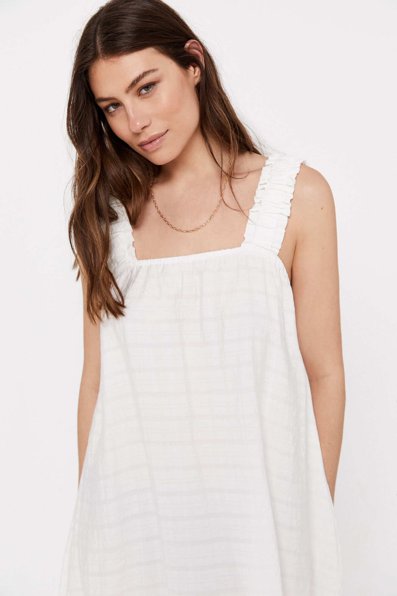 Vestido de alças finas - Branco
