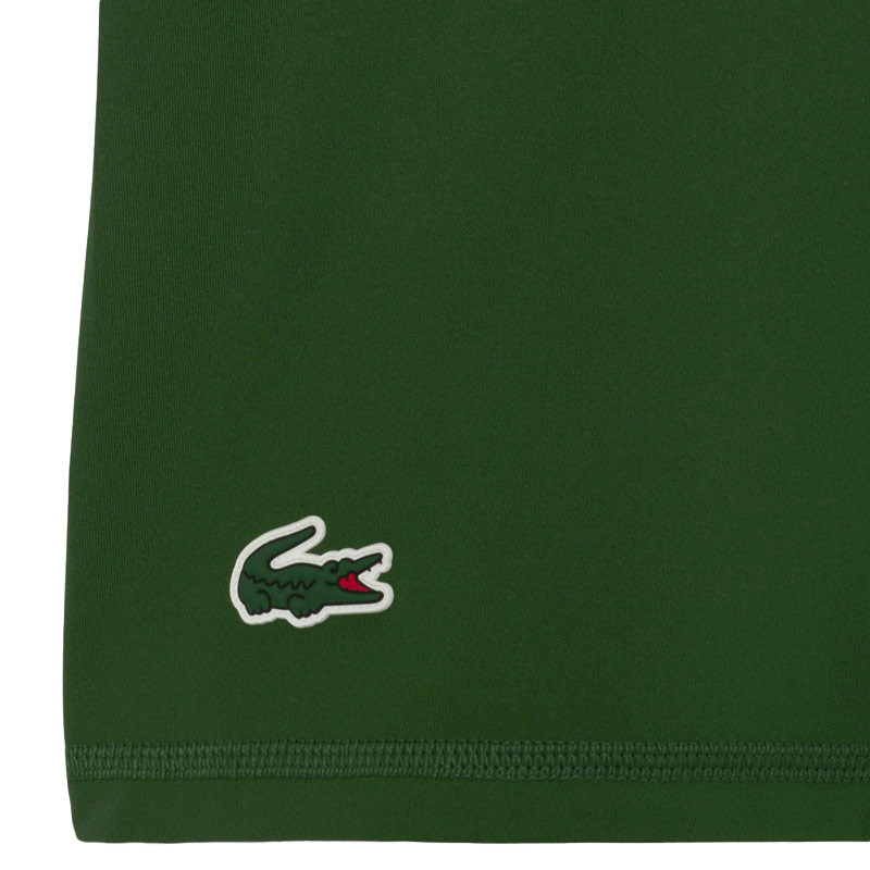 Robe de tennis blanche pour femme Lacoste Stretch avec shorty séparé