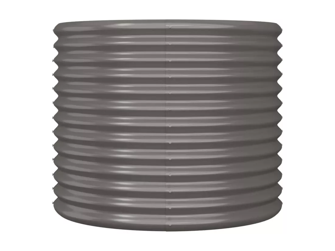 Jardinière bac lit surélevé grise 80 x 80 x 68 cm 02_0038579