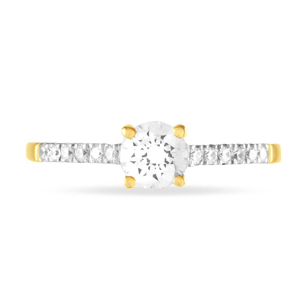 Bague Manon Or Rose Topaze Et Oxyde De Zirconium