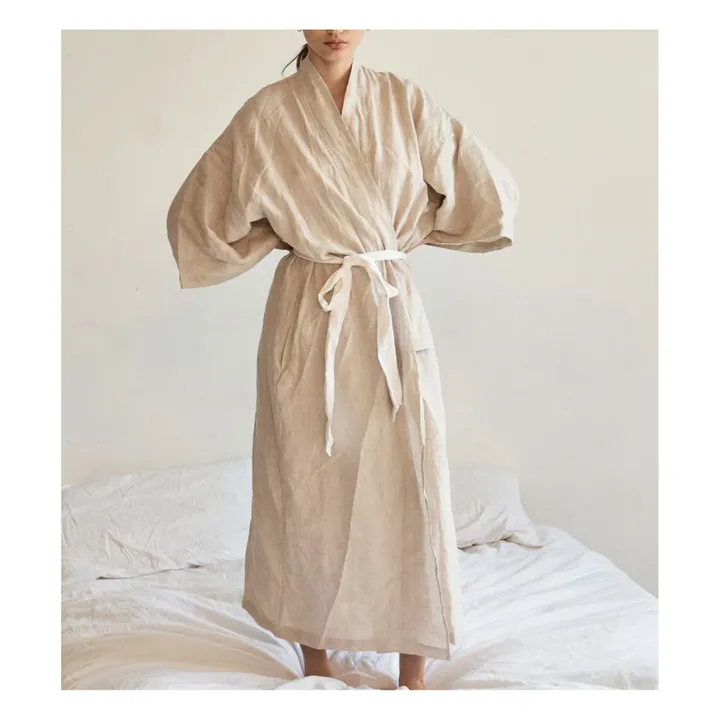 Deiji Studios Robe Ceinturée 02 Lin | Beige
