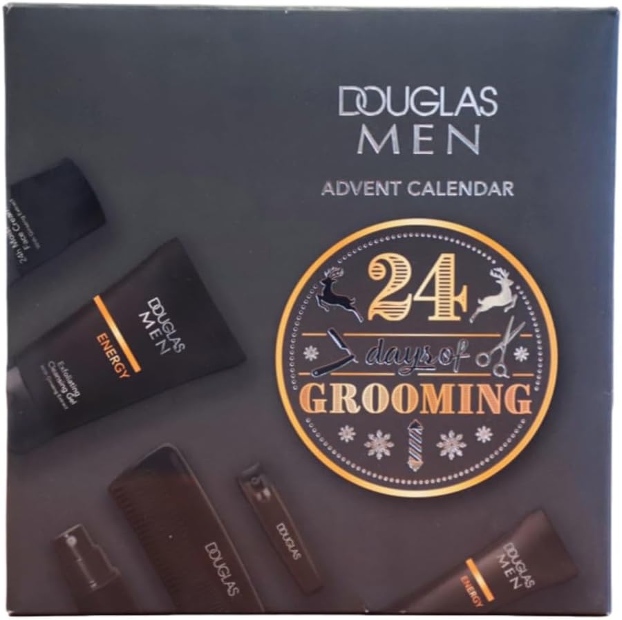 DOUGLAS Adventskalender 2025 Männer Beauty -EXKLUSIV EDITION- 24 Pflege Beauty Kosmetik Advent Kalender für den Mann, Weihnachtskalender Wert 140 €, Herren