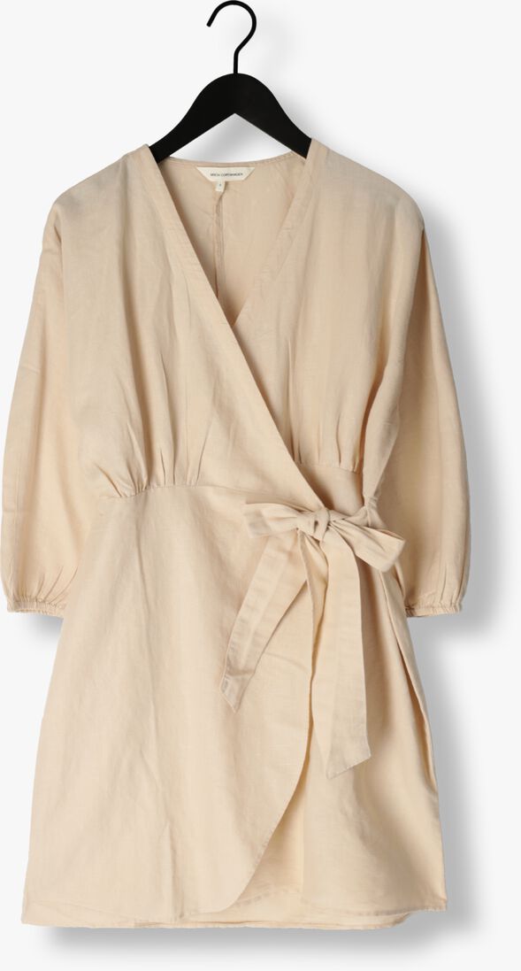 MSCH COPENHAGEN beige msch copenhagen mini jurk mschmirilla 3/4 wrap dress