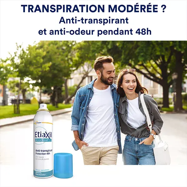 Desodorante Antitranspirante Etiaxil, Proteção 48h, Aerossol, Pacote com 2 x 150ml