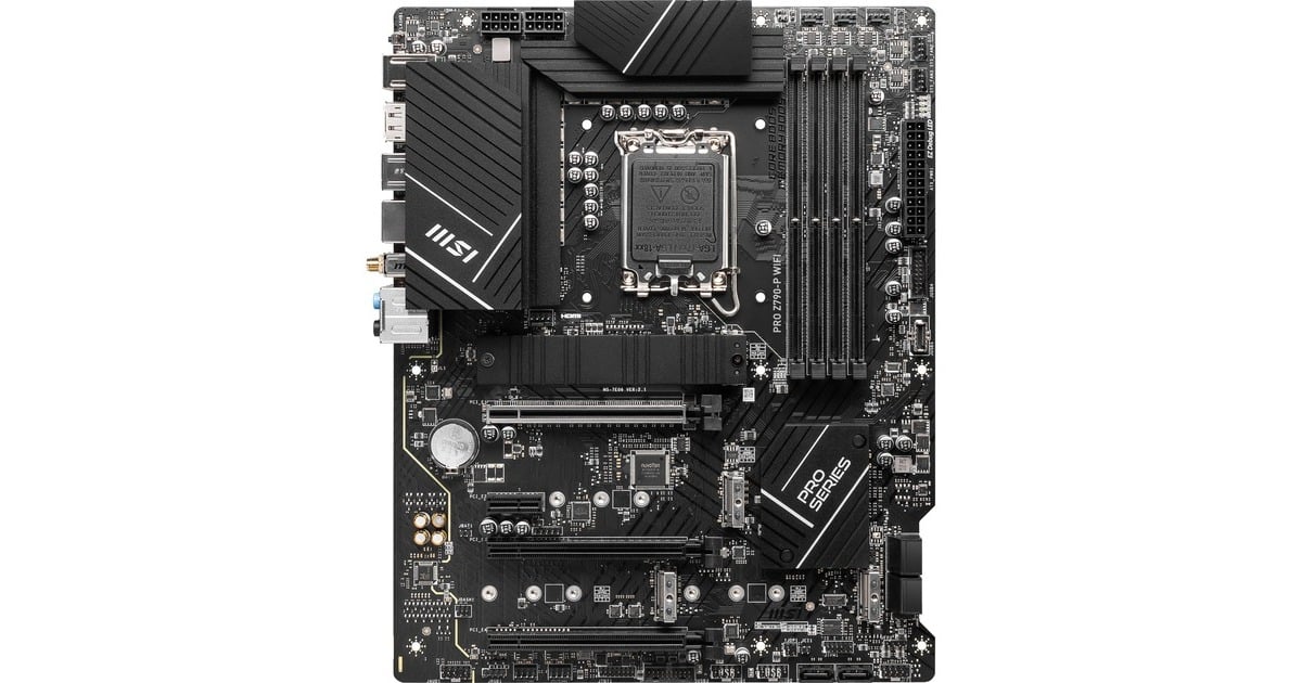 MSIPRO Z790-P WIFI socket 1700 moederbord  (Zwart, RAID, 2.5 Gb-LAN, WLAN, BT, Sound, ATX)
